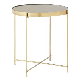 Allez Black Mirror Low Side Table
