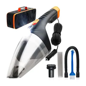 Car Vacuum Cleaner with LED Light, Double HEPA Filter, 110W High Suction Power
